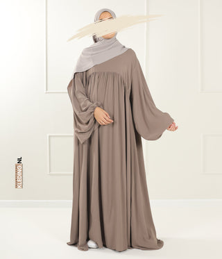 Jilbab Soumaya Balloon Sleeve - Taupe