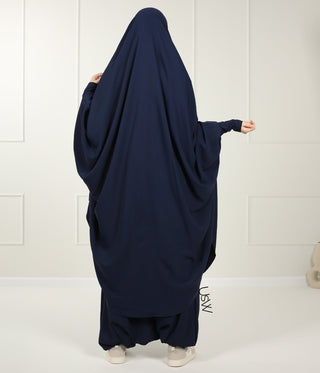 Jilbab TAYMA 2 Pièces TIE BACK - Marine