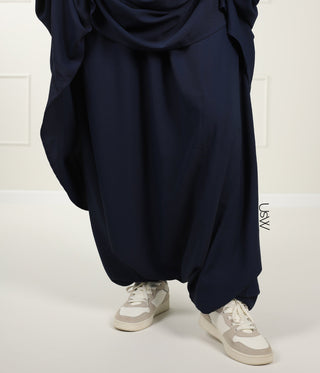 2-Piece TIE BACK TAYMA Jilbab - Navy