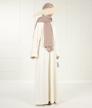 Classy Linnen Kimono Abaya Nara - Cream