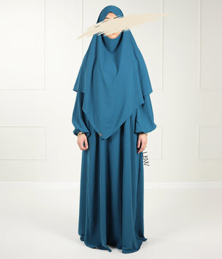 A-lijn PUFF Abaya Jazz- UsW - Peacock