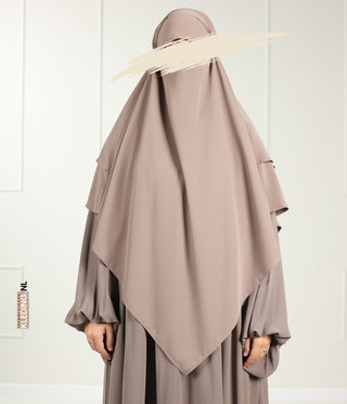 Double Diamond KHIMAR MEDINI Silk - Taupe