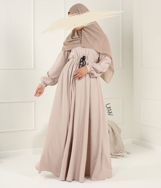 Abaya Maleekah Aaliia - Cream