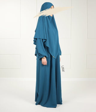 A-lijn PUFF Abaya Jazz- UsW - Peacock