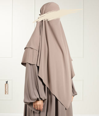 Double Diamond KHIMAR MEDINI Silk - Taupe