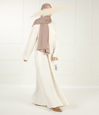 Classy Linnen Kimono Abaya Nara - Cream