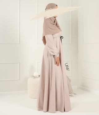 Abaya Maleekah Crepe Royale - التبغ