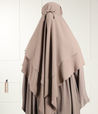 Double Diamond KHIMAR MEDINI Silk - Taupe