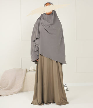 Hip Khimar Stretch Arrzha - Bleu Gray