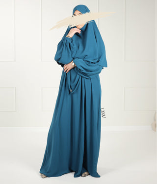 A-lijn PUFF Abaya Jazz- UsW - Peacock