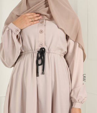 Abaya Maleekah Crepe Royale - التبغ