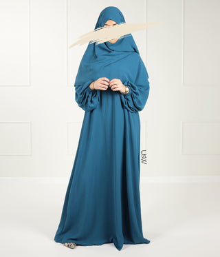 A-lijn PUFF Abaya Jazz- UsW - Peacock