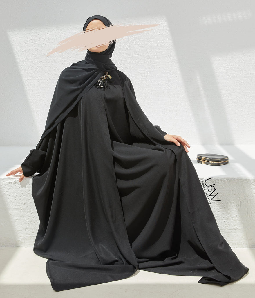 الفراشة تيما مفتوح - أسود (باستثناء الفستان سهل الارتداء)