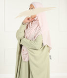 Full Instant Hijab XXL - Rosa Spitze