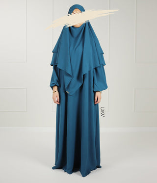 A-lijn PUFF Abaya Jazz- UsW - Peacock