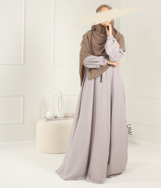 Abaya Maleekah Crepe Royale - التبغ