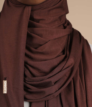 Soft Viscose Scarf 70*200 - FNRA - Deep Brown