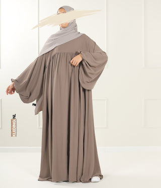 Jilbab Soumaya Balloon Sleeve - Taupe