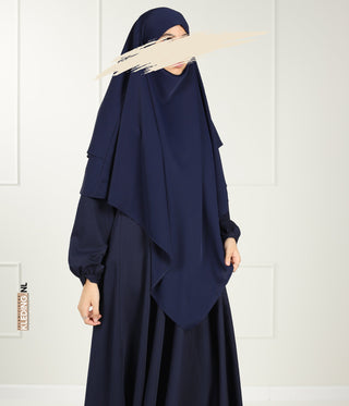 Double Diamond KHIMAR MEDINI Silk - Navy