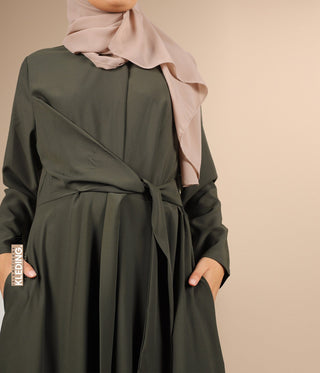 A-lijn Abaya Houda - Army Green