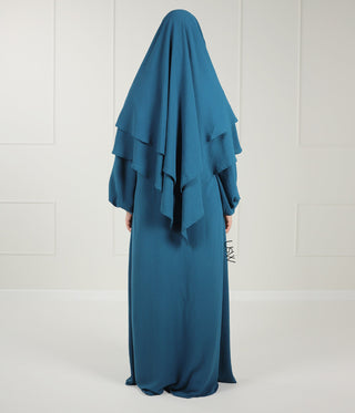 A-lijn PUFF Abaya Jazz- UsW - Peacock