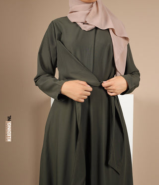 A-lijn Abaya Houda - Army Green