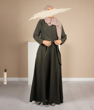 A-lijn Abaya Houda - Army Green