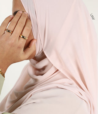 Full Instant Hijaab XXL - Pink Lace