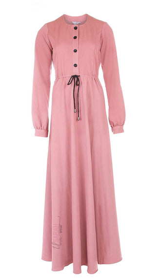 Abaya Maleekah Soft Roze