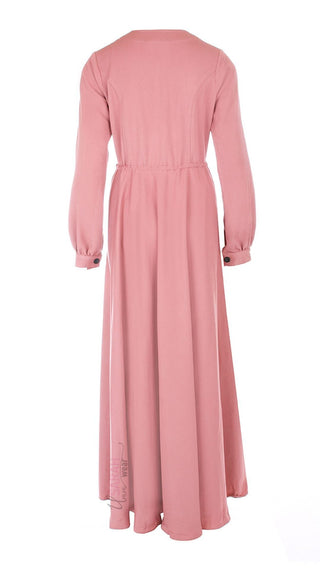 Abaya Maleekah Soft Roze