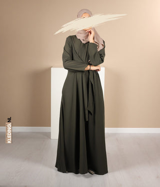 A-lijn Abaya Houda - Army Green