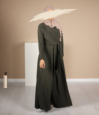 A-lijn Abaya Houda - Army Green