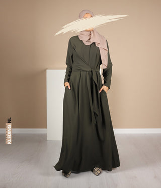 A-lijn Abaya Houda - Army Green