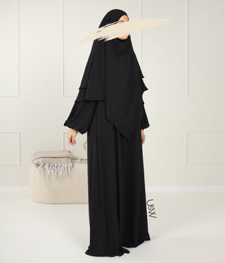 A-line PUFF Abaya Jazz - UsW - Noir