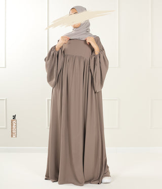 Jilbab Soumaya Balloon Sleeve - Taupe