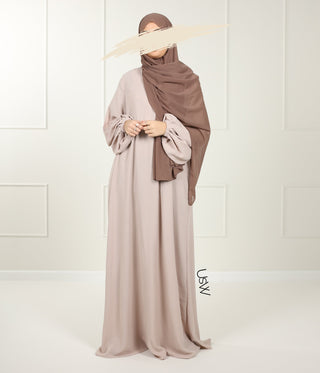 A -line Abaya Arrzha Stretch TB - Wood Rose