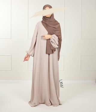 A -line Abaya Arrzha Stretch TB - Wood Rose