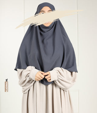 Tie Back Amira Khimar Jazz - Ash Grey