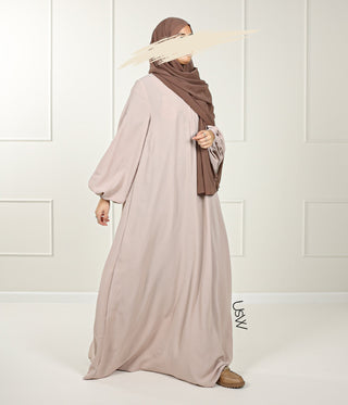 A -line Abaya Arrzha Stretch TB - Wood Rose