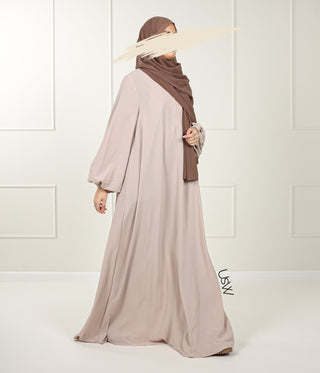 A -line Abaya Arrzha Stretch TB - Wood Rose