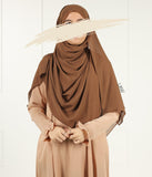 Full Instant Hijab XL - Erdnuss