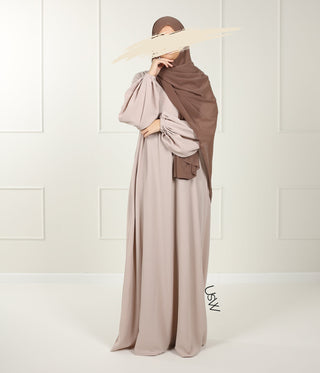 A -line Abaya Arrzha Stretch TB - Wood Rose