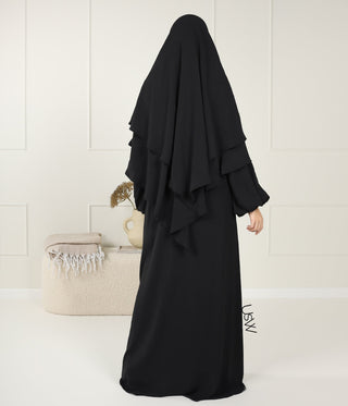 A-line PUFF Abaya Jazz - UsW - Noir