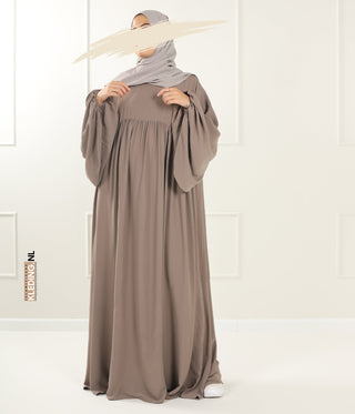 Jilbab Soumaya Balloon Sleeve - Taupe