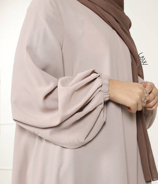 A -line Abaya Arrzha Stretch TB - Wood Rose