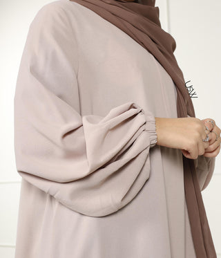 A -line Abaya Arrzha Stretch TB - Wood Rose