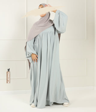 Jilbab Soumaya Balloon Sleeve - Blue Grey