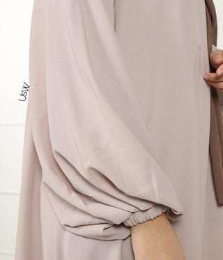 A -line Abaya Arrzha Stretch TB - Wood Rose