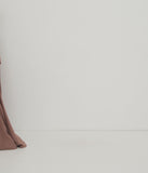 Farasha Open Style Pearl Stretch - Mink (فستان شريحة Exc.