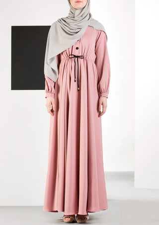 Abaya Maleekah Soft Roze